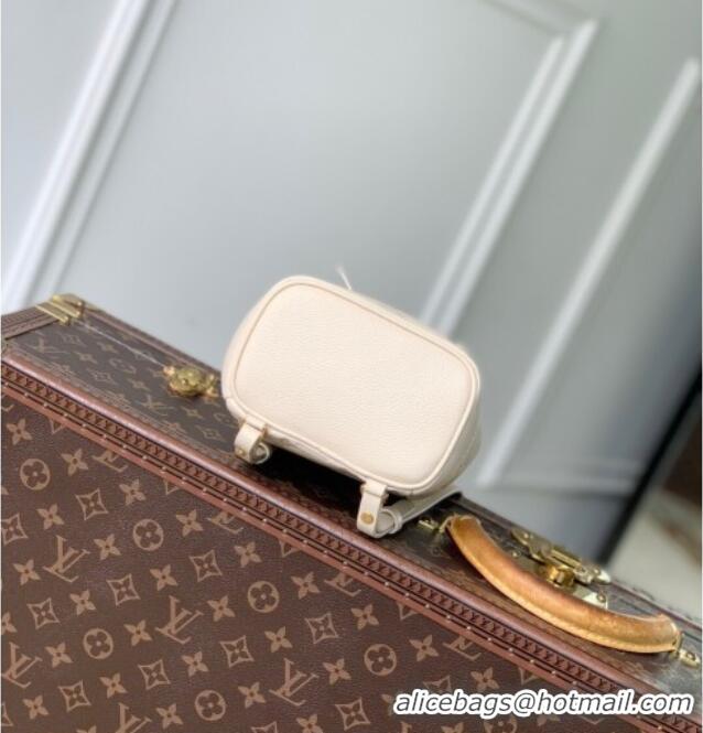 Spot Discount Louis Vuitton Nano Noe Backpack Bag in Embossed Grained Leather M25819 White 2025
