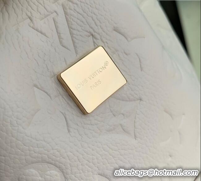 Spot Discount Louis Vuitton Nano Noe Backpack Bag in Embossed Grained Leather M25819 White 2025