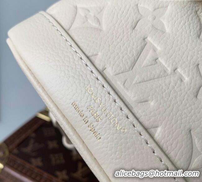 Spot Discount Louis Vuitton Nano Noe Backpack Bag in Embossed Grained Leather M25819 White 2025