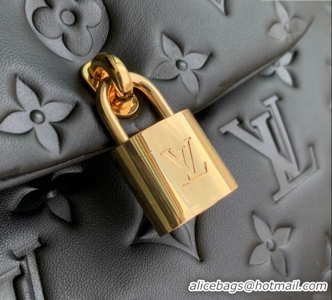 New Fashion Louis Vuitton Coussin Backpack MM Bag in Calf leather M25508 Black 2025
