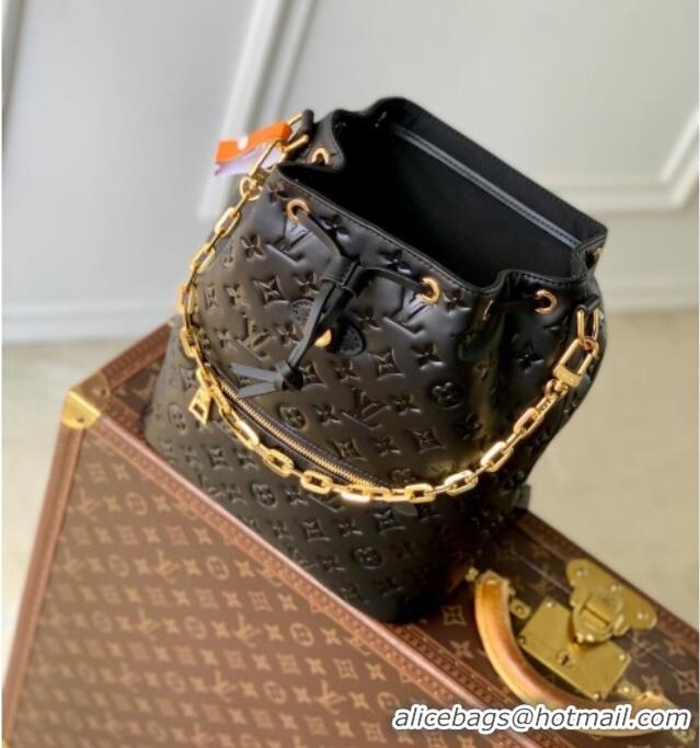 New Fashion Louis Vuitton Coussin Backpack MM Bag in Calf leather M25508 Black 2025