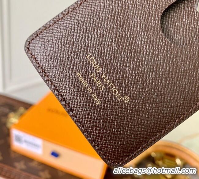 New Product Louis Vuitton Mens Magnetic Card Holder in Brown Monogram Landscape Canvas M26016 2025