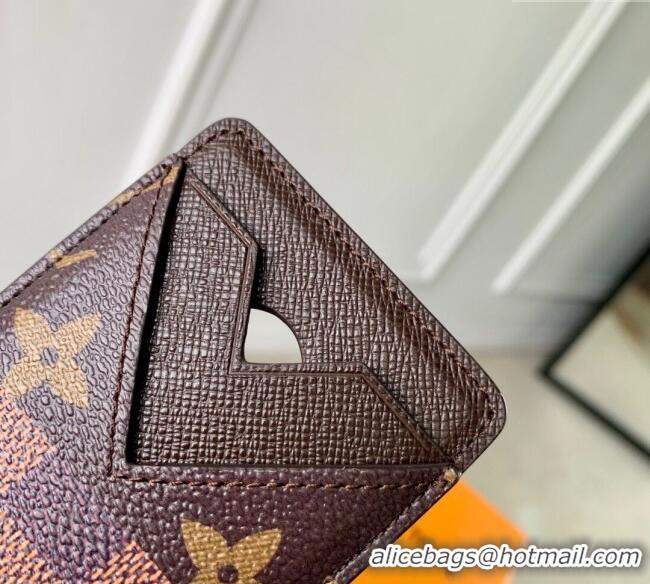 New Product Louis Vuitton Mens Magnetic Card Holder in Brown Monogram Landscape Canvas M26016 2025