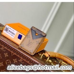 Spot Bulk Louis Vuitton Mens Magnetic Card Holder in Monogram Reverse Canvas M25654 2025