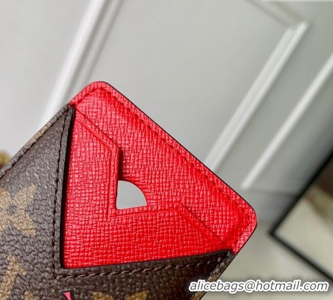 Buy Classic Louis Vuitton LV x TM Cerise Cherry Magnetic Card Holder in Monogram Canvas M14562 2025
