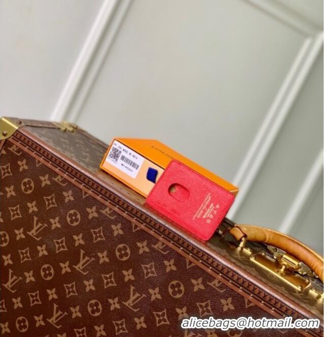 Buy Classic Louis Vuitton LV x TM Cerise Cherry Magnetic Card Holder in Monogram Canvas M14562 2025