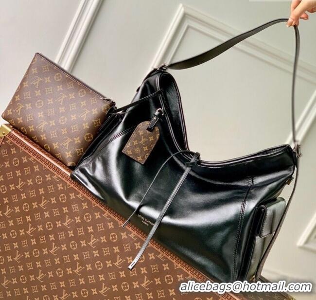 Top Quality Louis Vuitton Carry All Travel Bag in Calf leather M15175 Black 2025