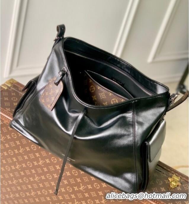 Top Quality Louis Vuitton Carry All Travel Bag in Calf leather M15175 Black 2025