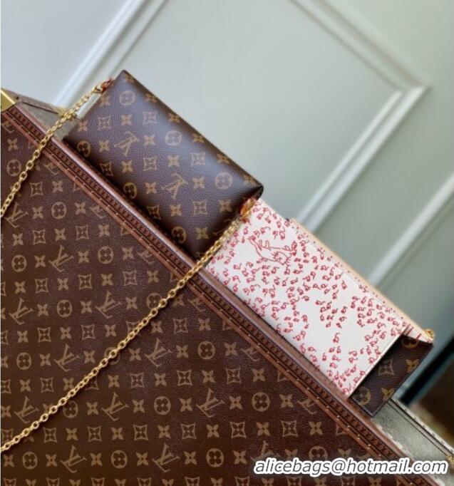 Luxury Classic Louis Vuitton Kirigami Organizer Pouch On Chain in Monogram Canvas M15150 Beige 2025