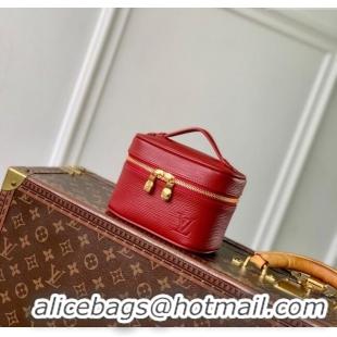 Original Cheap Louis Vuitton Nice Nano Pouch in Epi Leather Monogram M25857 Red 2025