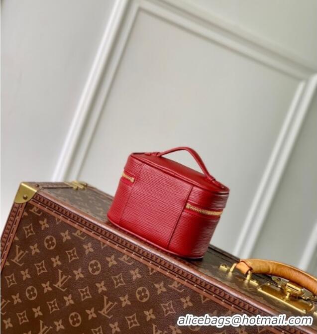 Original Cheap Louis Vuitton Nice Nano Pouch in Epi Leather Monogram M25857 Red 2025
