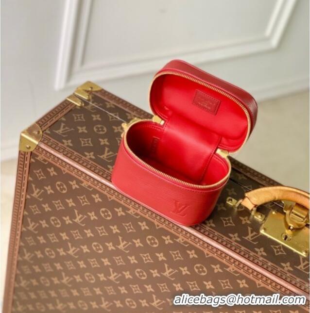 Original Cheap Louis Vuitton Nice Nano Pouch in Epi Leather Monogram M25857 Red 2025