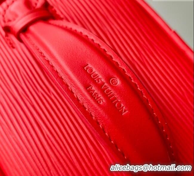 New Stylish Louis Vuitton Nice Nano Pouch in Epi Leather Rouge M25857 Louis Red 2025