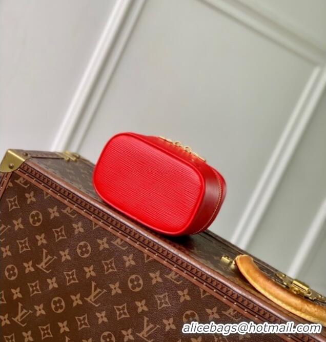 New Stylish Louis Vuitton Nice Nano Pouch in Epi Leather Rouge M25857 Louis Red 2025