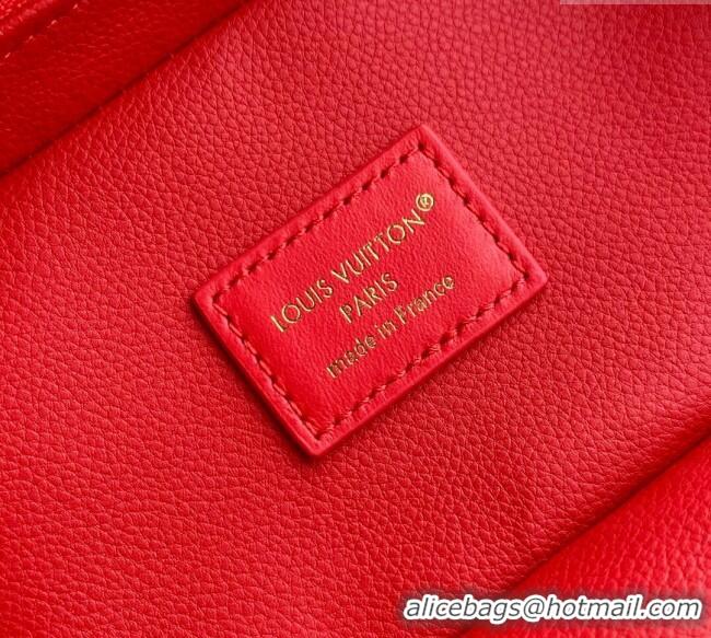 New Stylish Louis Vuitton Nice Nano Pouch in Epi Leather Rouge M25857 Louis Red 2025