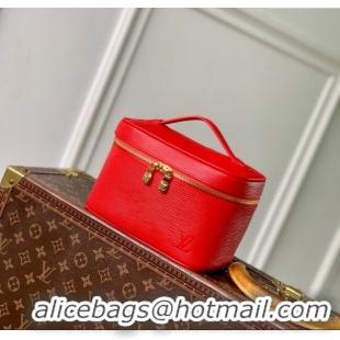 Top Quality Louis Vuitton Nice Nano Mini Bag in Epi Leather Rouge M15191 Louis Red 2025