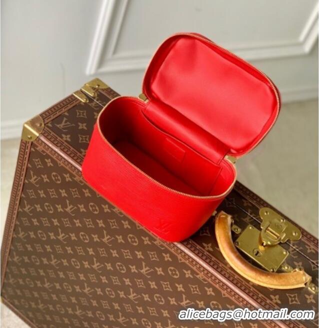 Top Quality Louis Vuitton Nice Nano Mini Bag in Epi Leather Rouge M15191 Louis Red 2025