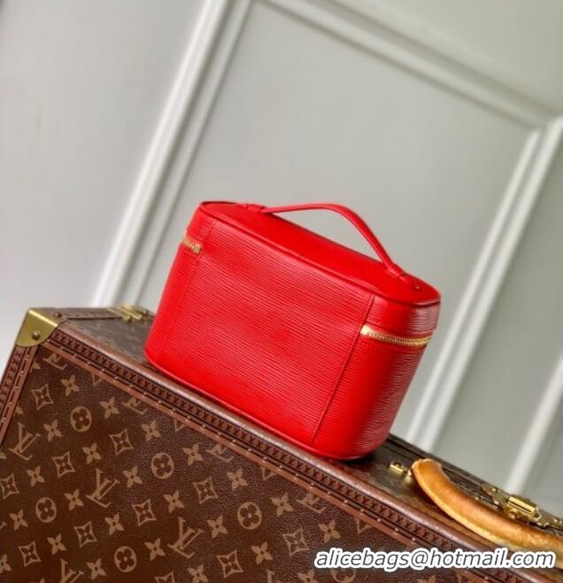 Top Quality Louis Vuitton Nice Nano Mini Bag in Epi Leather Rouge M15191 Louis Red 2025