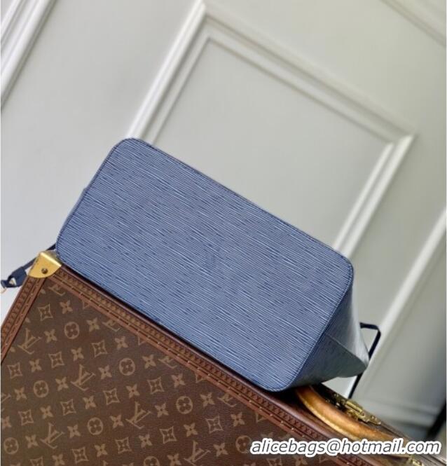 New Stylish Louis Vuitton Neverfull MM Tote bag in Epi Leather M14856 Denim Blue 2025
