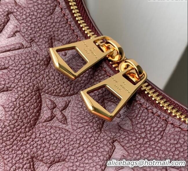 High Quality Louis Vuitton Boulogne Shoulder bag in Embossed Grained Leather M25827 Grenat Red 2025