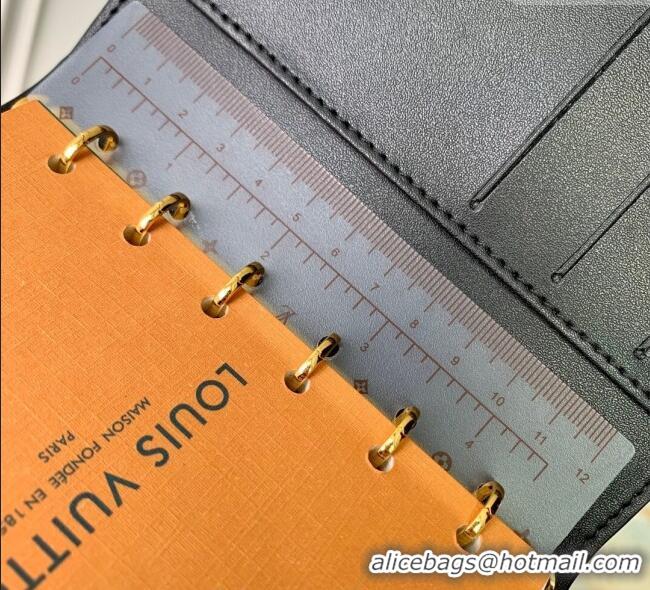 Original Cheap Louis Vuitton Small Ring Agenda Cover in Monogram Leather R20005 Black 2025