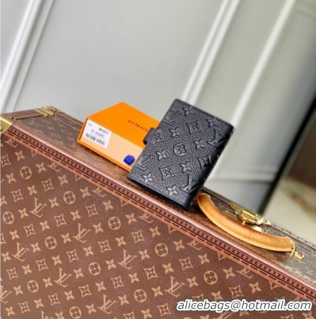 Original Cheap Louis Vuitton Small Ring Agenda Cover in Monogram Leather R20005 Black 2025