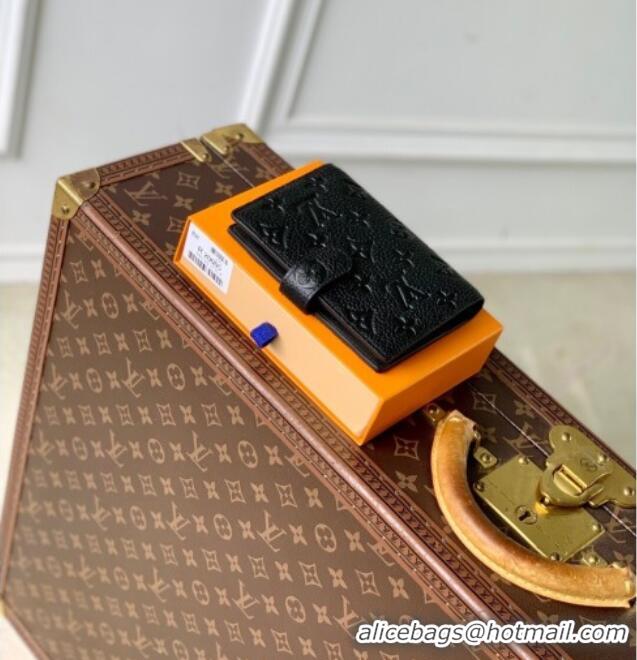 Original Cheap Louis Vuitton Small Ring Agenda Cover in Monogram Leather R20005 Black 2025
