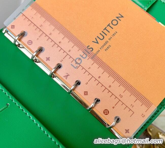 Inexpensive Louis Vuitton Small Ring Agenda Cover in Monogram Leather R20005 Green 2025