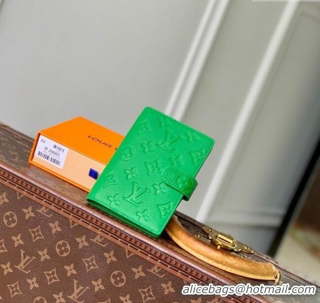 Inexpensive Louis Vuitton Small Ring Agenda Cover in Monogram Leather R20005 Green 2025