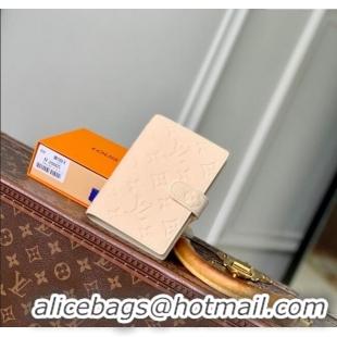 Spot Bulk Louis Vuitton Small Ring Agenda Cover in Monogram Leather R20005 Cream White 2025