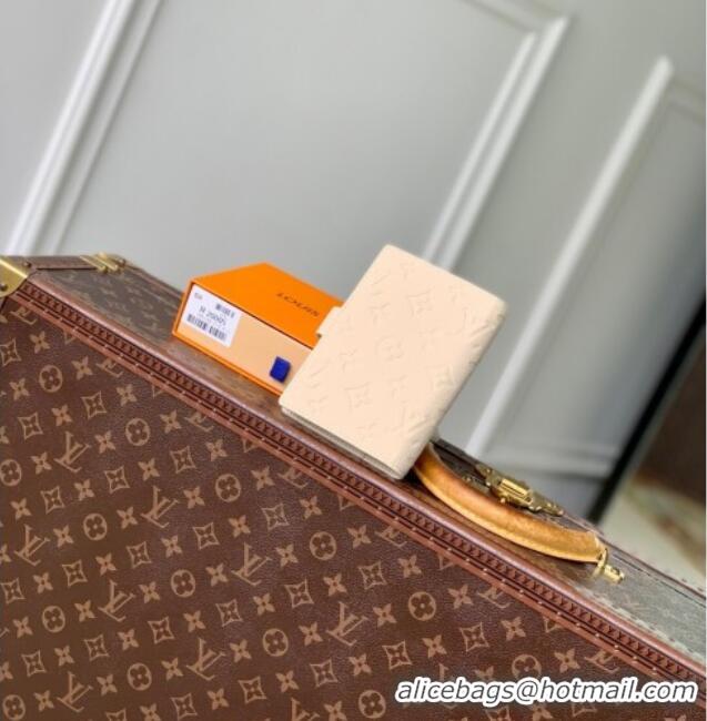 Spot Bulk Louis Vuitton Small Ring Agenda Cover in Monogram Leather R20005 Cream White 2025