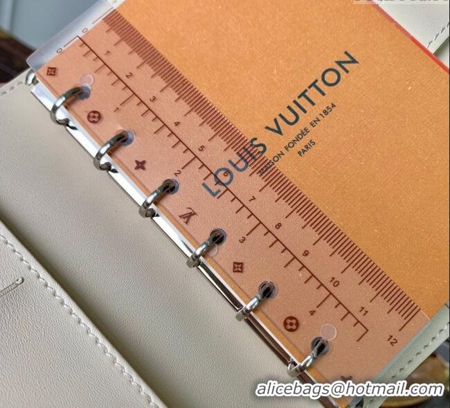Spot Bulk Louis Vuitton Small Ring Agenda Cover in Monogram Leather R20005 Cream White 2025