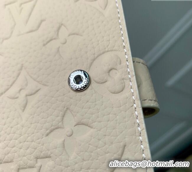 Spot Bulk Louis Vuitton Small Ring Agenda Cover in Monogram Leather R20005 Cream White 2025