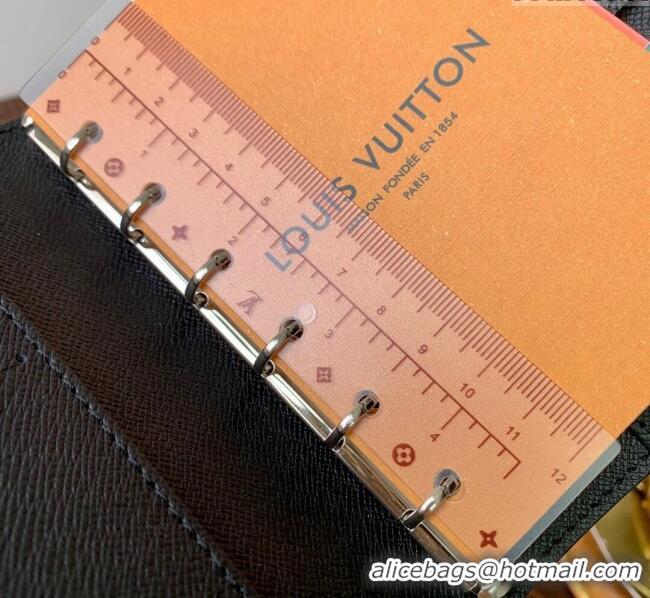 Original Cheap Louis Vuitton Small Ring Agenda Cover in Epi Leather R20052 Black 2025