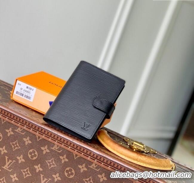 Original Cheap Louis Vuitton Small Ring Agenda Cover in Epi Leather R20052 Black 2025