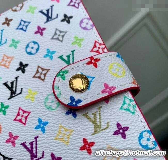 Modern Classic Louis Vuitton LV x TM Small Ring Agenda Cover in Monogram Canvas R20005 White/Multicolor 2025