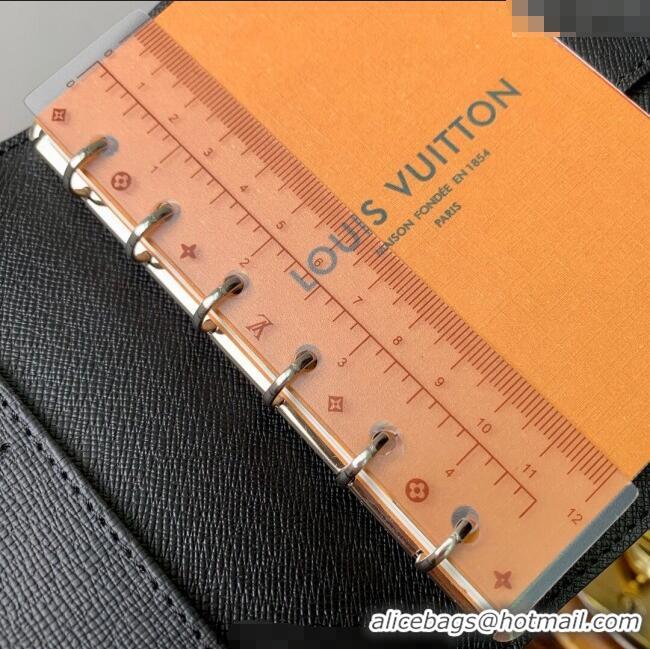 Modern Classic Louis Vuitton Small Ring Agenda Cover in Monogram Canvas R20005 Black 2025