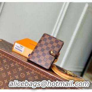 Top Quality Louis Vuitton Small Ring Agenda Cover in Damier Ebene Canvas R20706 2025