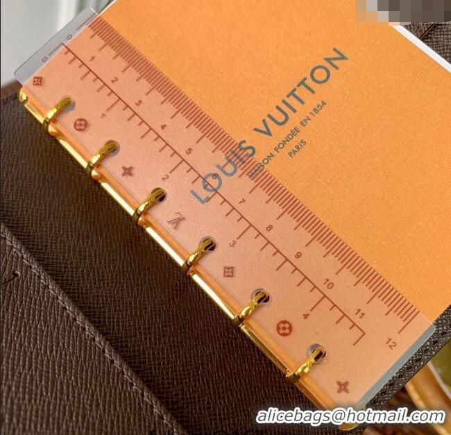 Top Quality Louis Vuitton Small Ring Agenda Cover in Damier Ebene Canvas R20706 2025