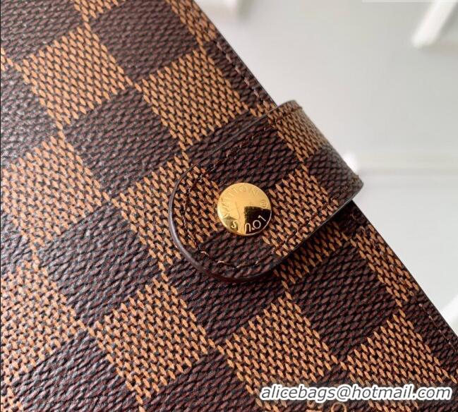 Top Quality Louis Vuitton Small Ring Agenda Cover in Damier Ebene Canvas R20706 2025