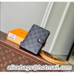Best Price Louis Vuitton Small Ring Agenda Cover in Damier Graphite Canvas R20005 2025