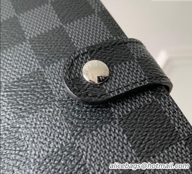 Best Price Louis Vuitton Small Ring Agenda Cover in Damier Graphite Canvas R20005 2025