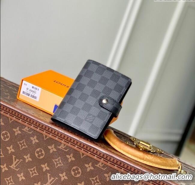 Best Price Louis Vuitton Small Ring Agenda Cover in Damier Graphite Canvas R20005 2025