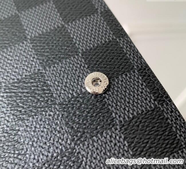 Best Price Louis Vuitton Small Ring Agenda Cover in Damier Graphite Canvas R20005 2025
