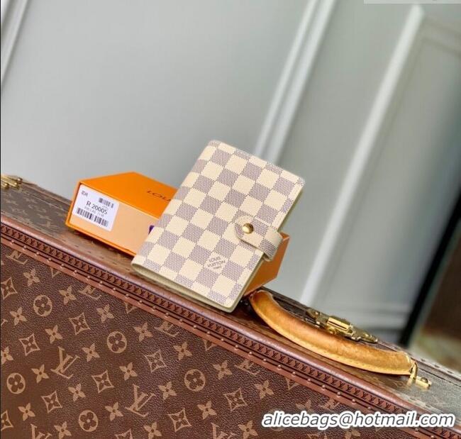 Hot Style Louis Vuitton Small Ring Agenda Cover in Damier Azur Canvas R20706 2025