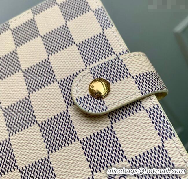 Hot Style Louis Vuitton Small Ring Agenda Cover in Damier Azur Canvas R20706 2025