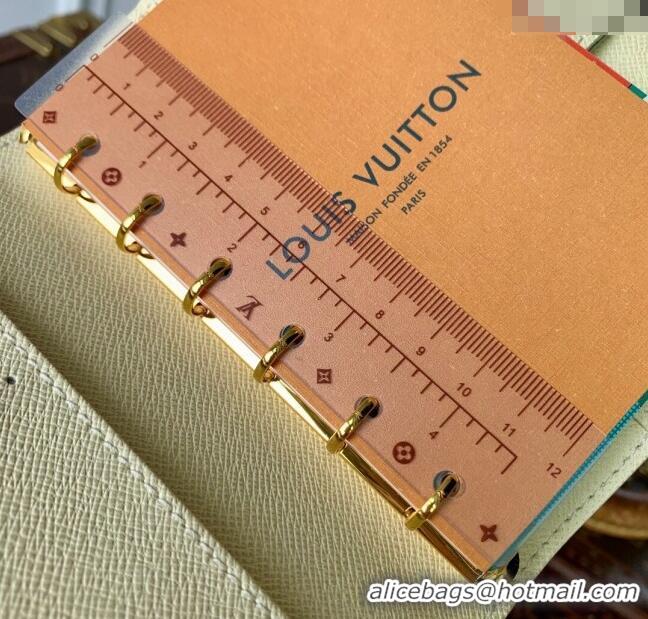 Hot Style Louis Vuitton Small Ring Agenda Cover in Damier Azur Canvas R20706 2025