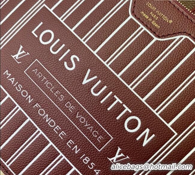 New Design Louis Vuitton Neverfull Inside Out MM M25663 Monogram/Wine Red 2025