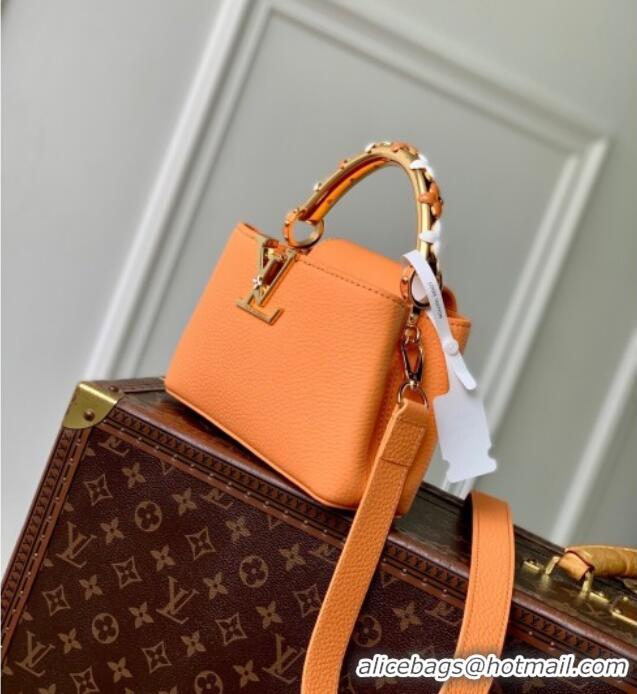 Promotional Louis Vuitton Capucines IVY Mini Bag in Grained Leather M14396 Orange 2025