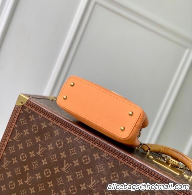 Promotional Louis Vuitton Capucines IVY Mini Bag in Grained Leather M14396 Orange 2025